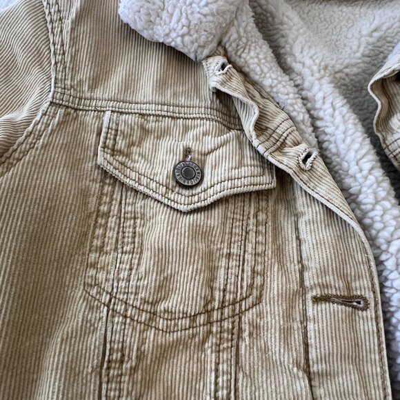 John Galt California - Tan Corduroy - Sherpa Lined - Jacket - Size Small - Picture 5 of 11